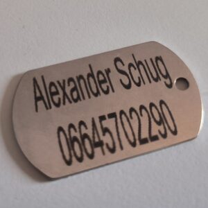 Dogtag mit Logo/Bild/Text