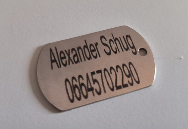 Dogtag mit Logo/Bild/Text